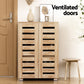 Artiss Shoe Rack Cabinet 20 Pairs 5-tier Wood Alster