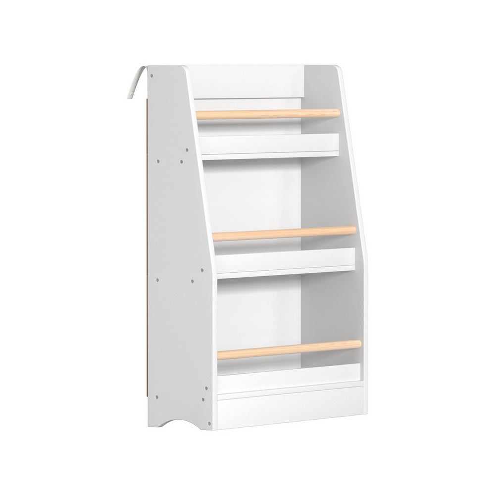 Kids Bookshelf 3-Tier Storage Children Bookcase Organiser Display Shelf - White