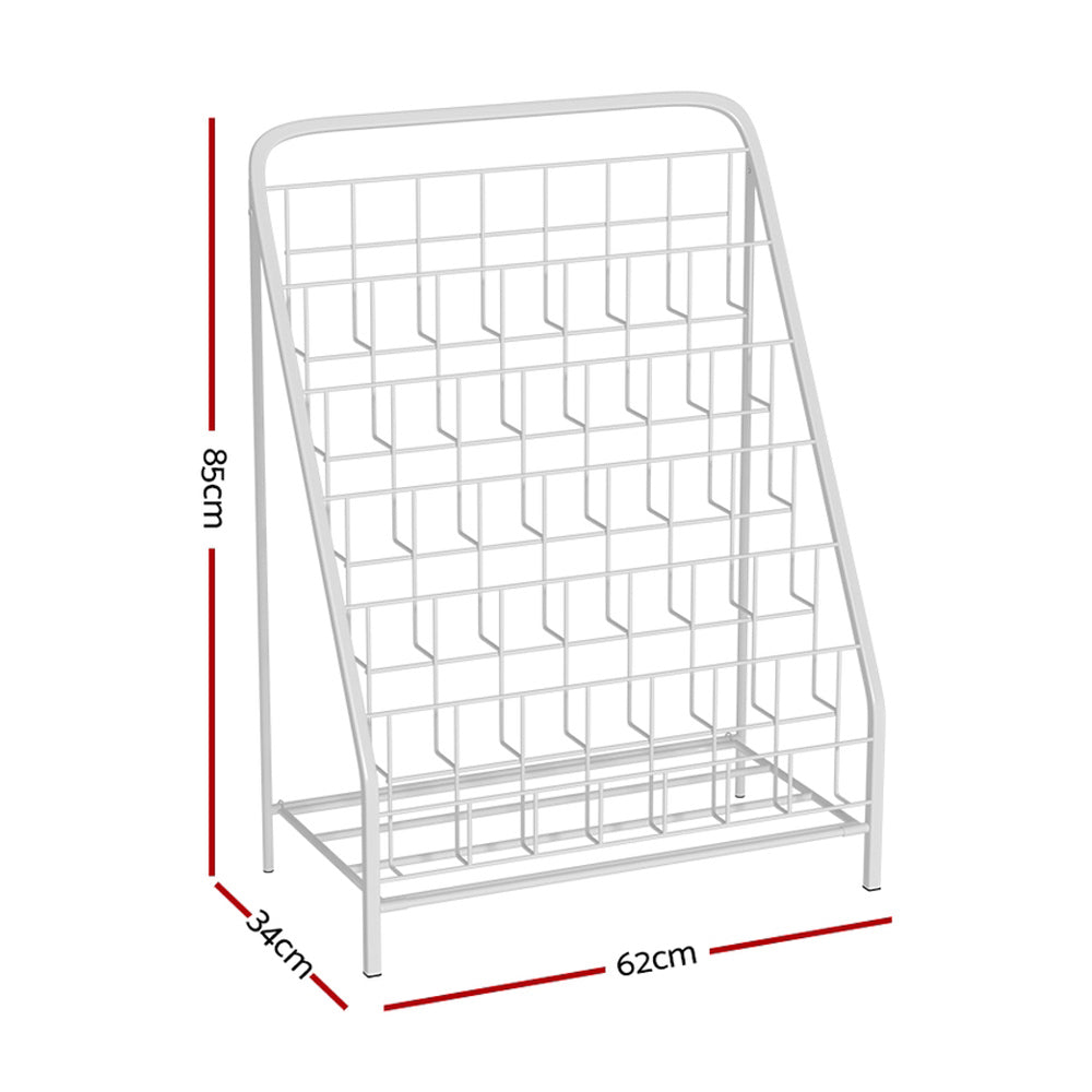 6 Tiers Kids Bookshelf Magazine Rack Children Bookcase Organiser Foldable