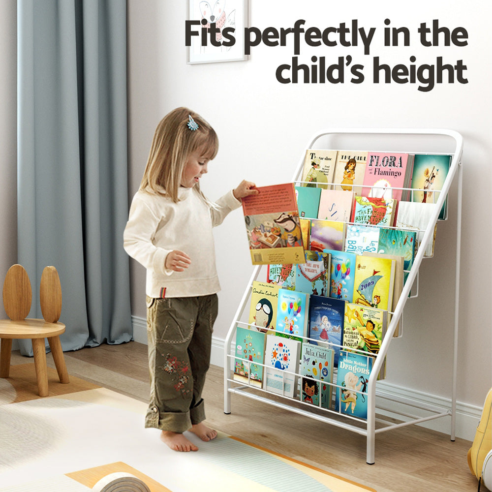 6 Tiers Kids Bookshelf Magazine Rack Children Bookcase Organiser Foldable