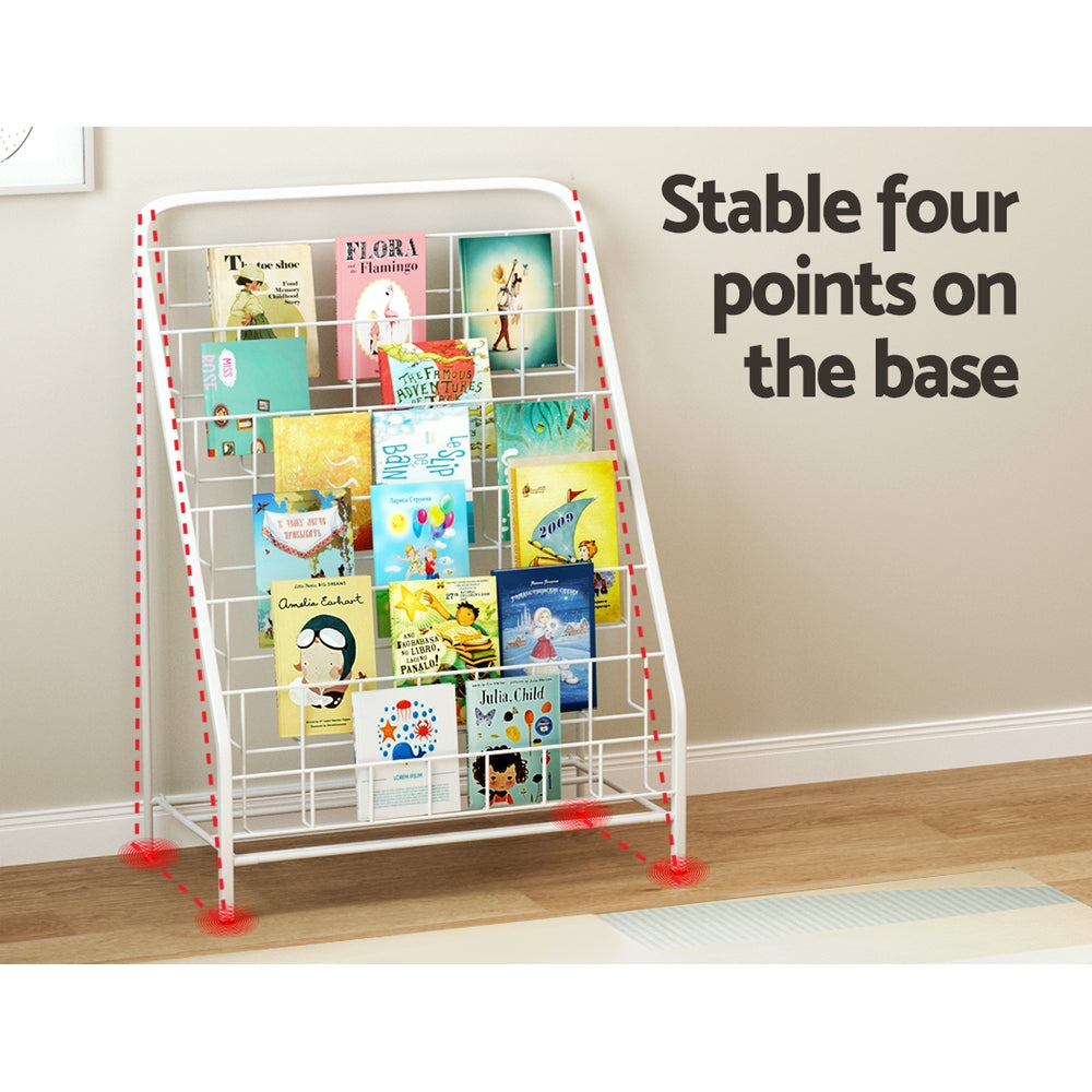 6 Tiers Kids Bookshelf Magazine Rack Children Bookcase Organiser Foldable