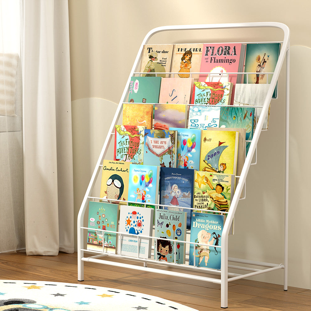 6 Tiers Kids Bookshelf Magazine Rack Children Bookcase Organiser Foldable