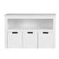 Kids Bookshelf 3 Drawers Storage Children Bookcase Toy Organiser Display - White