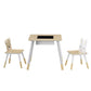 Phyllis 3-Piece Kids Table & Chairs Set Activity Desk Chalkboard Toy Hidden Storage - Natural