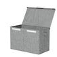 Large Toy Box Chest Storage with Flip-Top Lid Foldable Organizer Bins - Grey