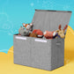 Large Toy Box Chest Storage with Flip-Top Lid Foldable Organizer Bins - Grey