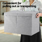 Large Toy Box Chest Storage with Flip-Top Lid Foldable Organizer Bins - Grey