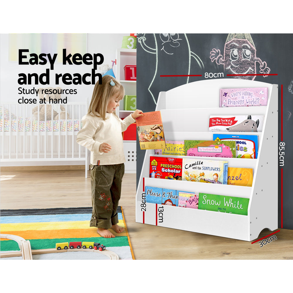 5 Tiers Kids Bookshelf Magazine Rack Shelf Organiser Bookcase Display