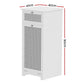 Laundry Hamper Cabinet Bathroom Storage White Rattan Clothes Basket