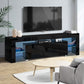 Erica 160cm TV Cabinet Entertainment Unit Stand RGB LED Gloss Furniture - Black