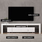 Erica 200cm TV Cabinet Entertainment Unit Stand RGB LED Gloss Furniture - White