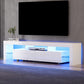 Erica 200cm TV Cabinet Entertainment Unit Stand RGB LED Gloss Furniture - White