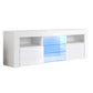 Dahlia 145cm TV Cabinet Entertainment Unit Stand RGB LED Gloss Furniture - White