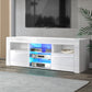 Dahlia 145cm TV Cabinet Entertainment Unit Stand RGB LED Gloss Furniture - White