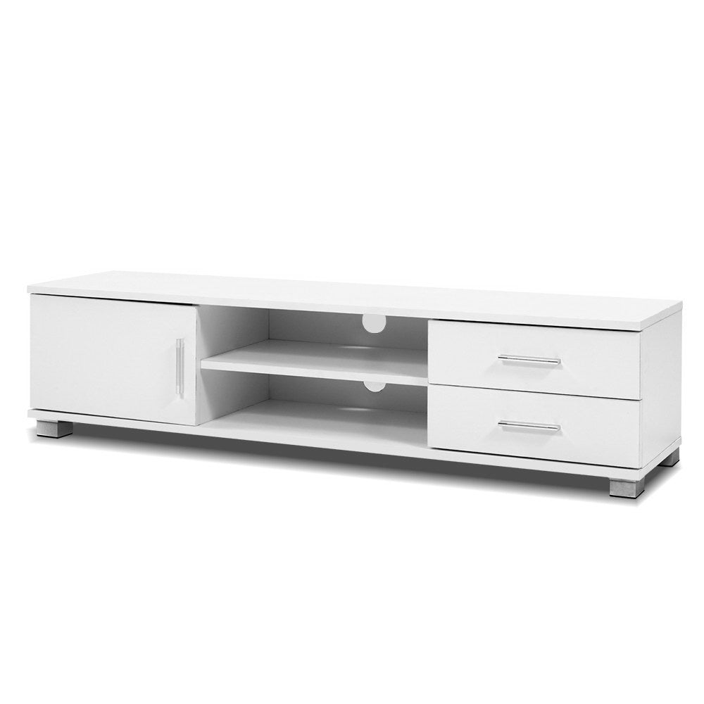 Jesen 120cm TV Stand Entertainment Unit Storage Cabinet Drawers Shelf - White