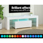 Espen 130cm TV Cabinet Entertainment Unit Stand RGB LED Gloss Furniture - White