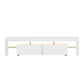 Denby 189cm RGB LED TV Stand Cabinet Entertainment Unit Gloss Furniture Drawers Tempered Glass Shelf - White