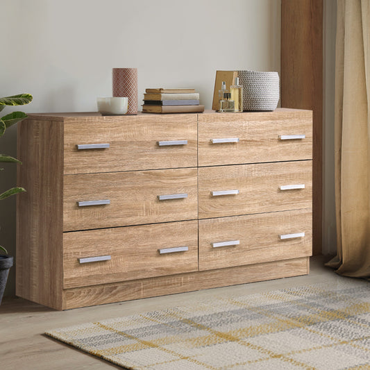 Artiss 6 Chest of Drawers - Pine