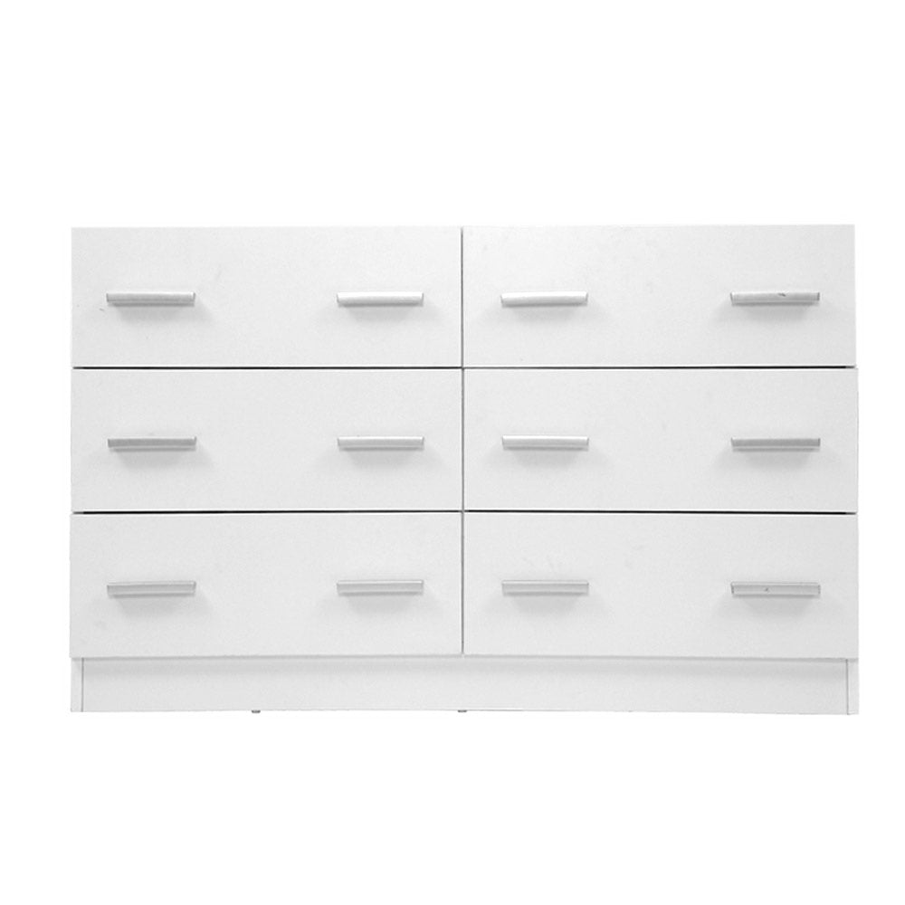 Artiss 6 Chest of Drawers - White