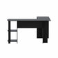 Artiss Computer Desk Shelf L-Shape Black 136cm