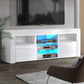 Hanns 160cm TV Cabinet Entertainment Unit Stand RGB LED Gloss Furniture - White