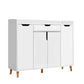 Shoe Cabinet Shoes Storage Rack 120cm Organiser White Drawer Cupboard