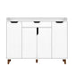 Shoe Cabinet Shoes Storage Rack 120cm Organiser White Drawer Cupboard