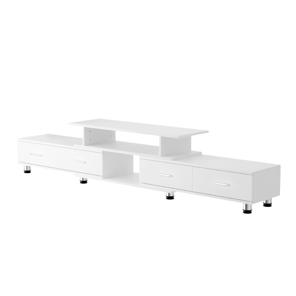 Olia 160cm to 220cm TV Cabinet Entertainment Unit Extendable - White