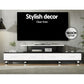 Olia 160cm to 220cm TV Cabinet Entertainment Unit Extendable - Black & White