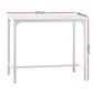 Bar Table Dining Desk High Kitchen Shelf Metal Legs Cafe Pub - White