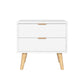 Barrie Wooden Bedside Tables with 2 Drawers - White