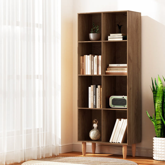 Artiss Bookshelf Bookcase 4 Tiers Leor Walnut