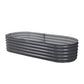 Garden Bed 160x80x42cm Oval Planter Box Raised Container Galvanised