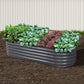 Garden Bed 160x80x42cm Oval Planter Box Raised Container Galvanised