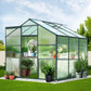 Greenhouse 1.9x1.9x1.83M Aluminium Polycarbonate Green House Garden Shed