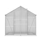 Greenhouse 2.42x2.5x2.26M Aluminium Double Doors Green House Garden Shed