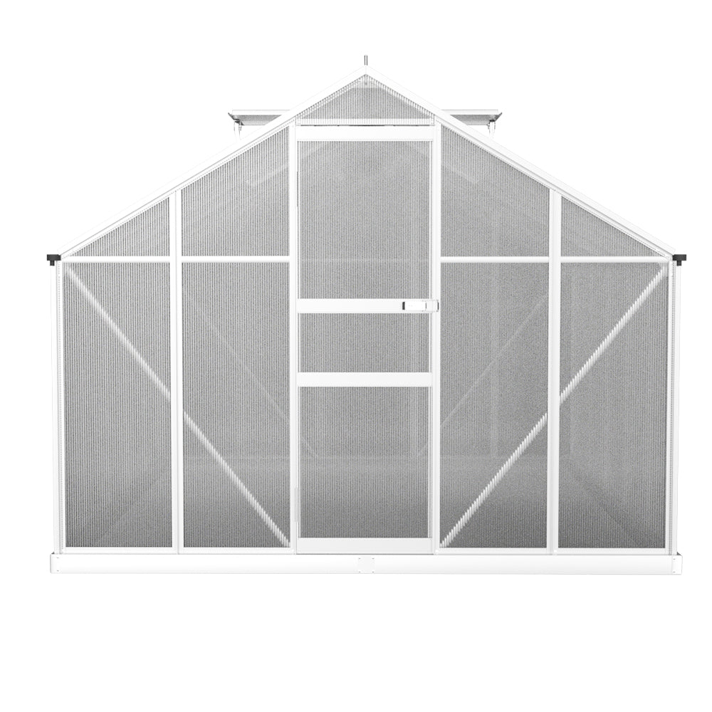 Greenhouse Aluminium Polycarbonate Green House Garden Shed 3x2.5M