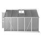 Greenhouse Aluminium Polycarbonate Green House Garden Shed 3x2.5M