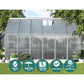 Greenhouse Aluminium Green House Garden Shed Polycarbonate 3.6x2.5M