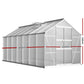 Greenhouse Aluminium Green House Garden Shed Polycarbonate 4.1x2.5M