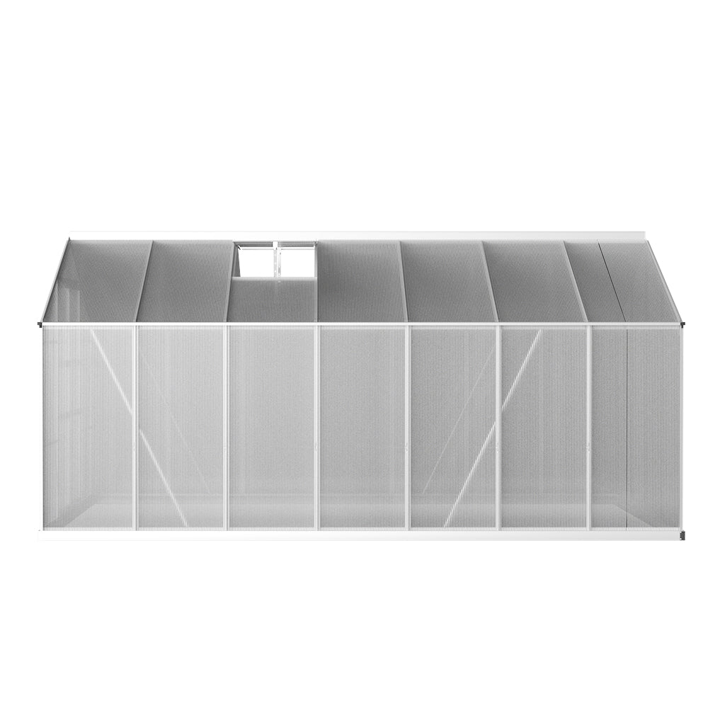 Greenhouse Aluminium Green House Garden Shed Polycarbonate 4.1x2.5M