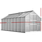 Aluminium Greenhouse Polycarbonate Green House Garden Shed 4.7x2.5M