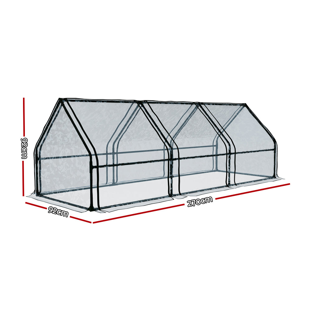 Greenhouse 2.7x0.9x0.9M Mini Green House Raised Garden Bed Planter Box