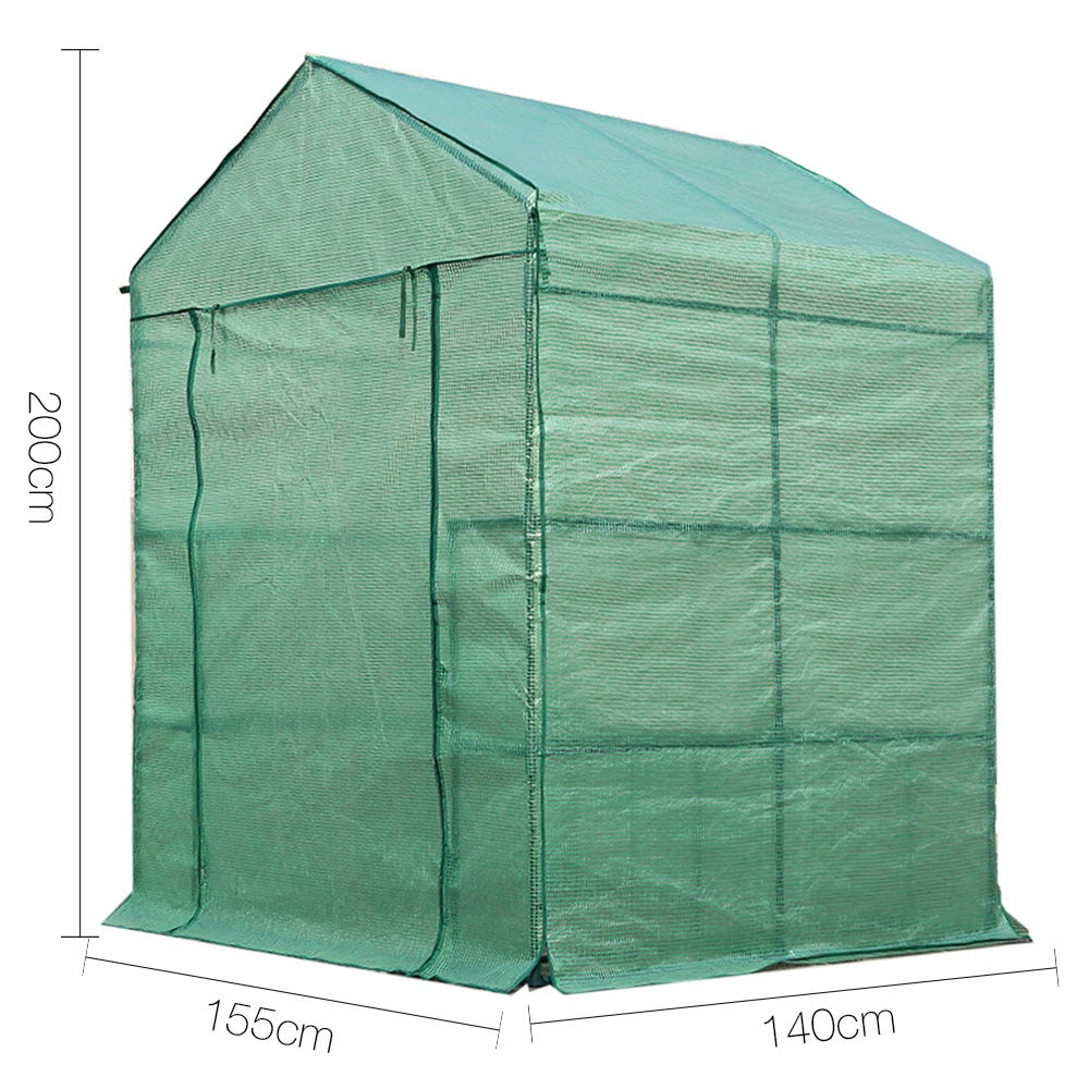 Greenhouse Green House Tunnel 2Mx1.55m Garden Shed Storage Plant