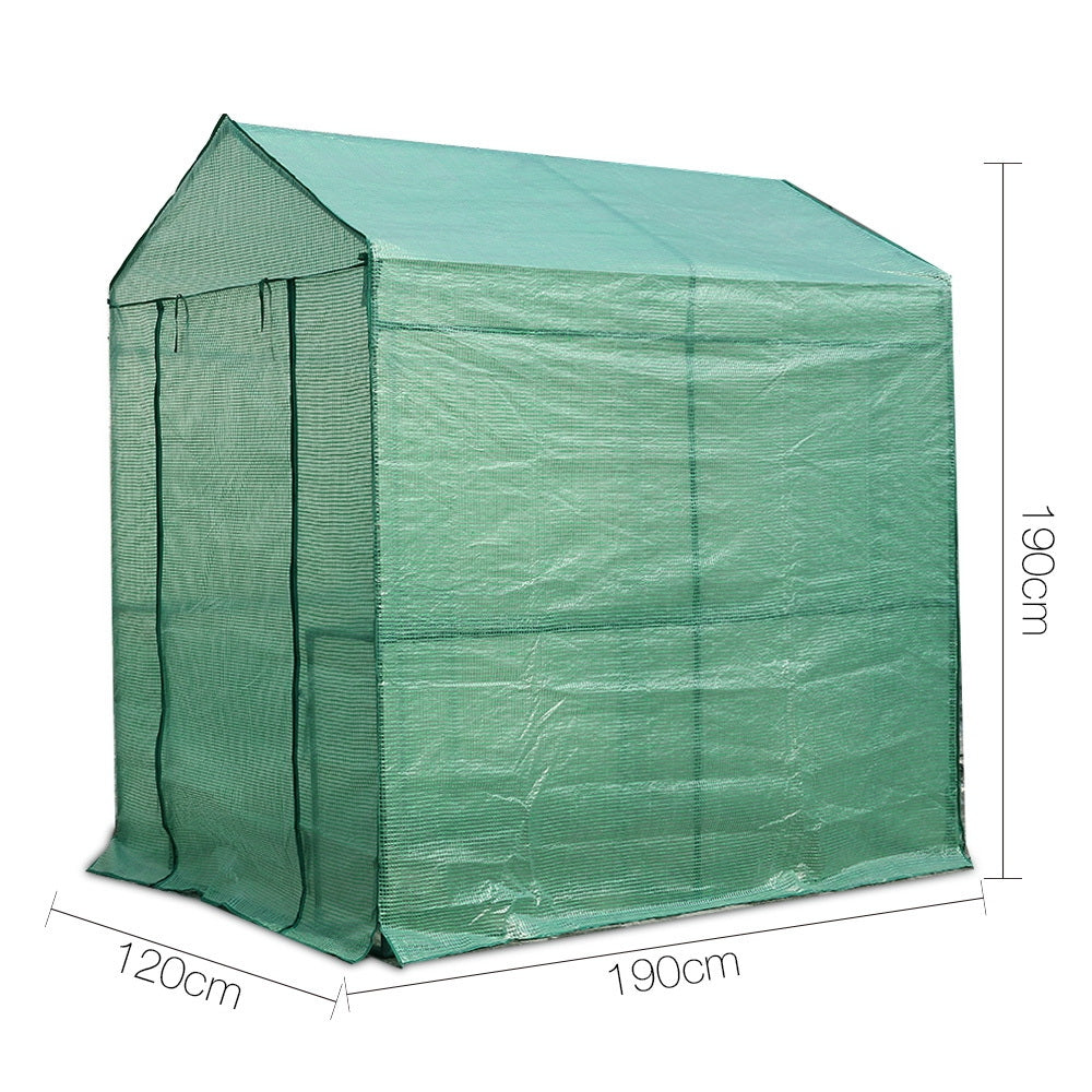 Greenhouse Garden Shed Green House 1.9x1.2m Storage Plant Lawn