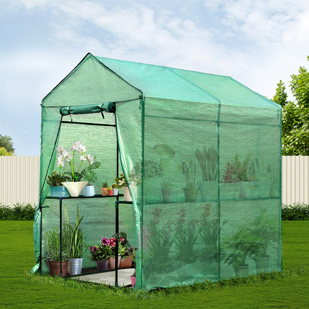 Greenhouse Garden Shed Green House 1.9x1.2m Storage Plant Lawn