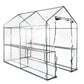 Greenhouse Garden Shed Green House 1.9x1.2m Storage Greenhouses Clear