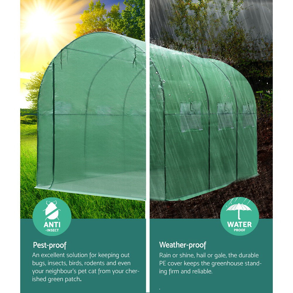 Greenhouse 3x2x2M Walk in Green House Tunnel Plant Garden Shed Dome