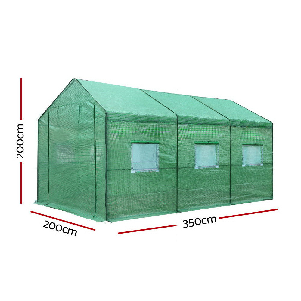 Greenhouse Garden Shed Green House 3.5x2x2m Greenhouses Storage Lawn