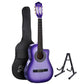 Alpha 34 Inch Classical Guitar Wooden Body Nylon String w/ Stand Beginner Purple